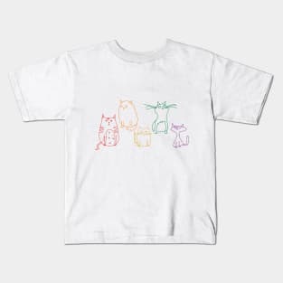 Rainbow Pride Cat Colony Kids T-Shirt